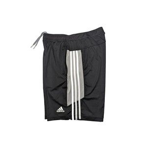 ADIDAS AEROREADY Prime Green 3-Stripe SHORTS BLACK GRAY‎ Zipper Pockets Men's M